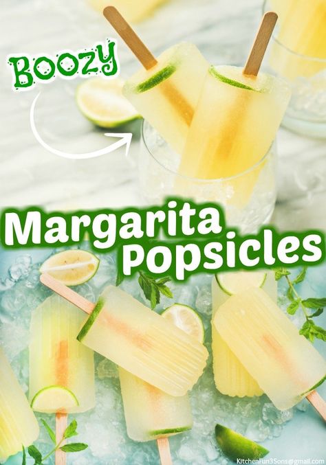 Fun Food Ideas For Kids, Margarita Popsicles, Boozy Pops, Boozy Ice Pops, Popsicle Cocktail, Alcoholic Popsicles, Blueberry Margarita, Food Ideas For Kids, Frozen Popsicles