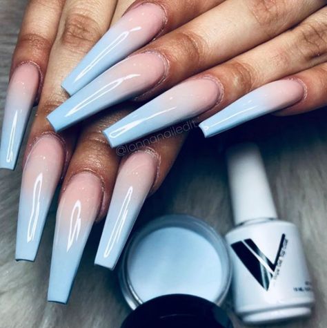 Two Tone Nails Two Tone Nails, Valentino Beauty, Colourful Nails, Summer Nails Beach, Nagellack Trends, Hot Nails, Prom Nails, Nails Coffin, Dream Nails