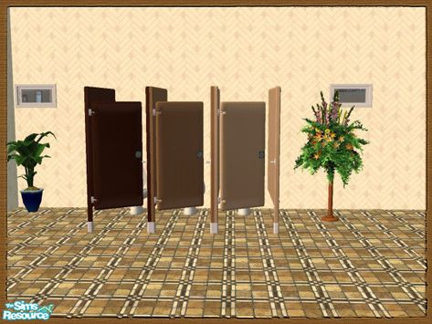 The Sims Resource - Wooden Bathroom Stalls Sims 4 Bathroom Stall, Sims 4 Bathroom, Bathroom Stalls, Victorian Windows, School Bathroom, Bathroom Stall, Window Awnings, Wooden Bathroom, Sims4 Cc