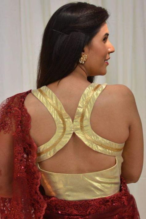 Cocktail Blouses – House of Blouse Green Velvet Blouse, Blouse Sari, House Of Blouse, White Silk Blouse, Blouse Back Neck Designs, Sari Blouse, Blouse Designs Latest, Gold Border, Stylish Sarees