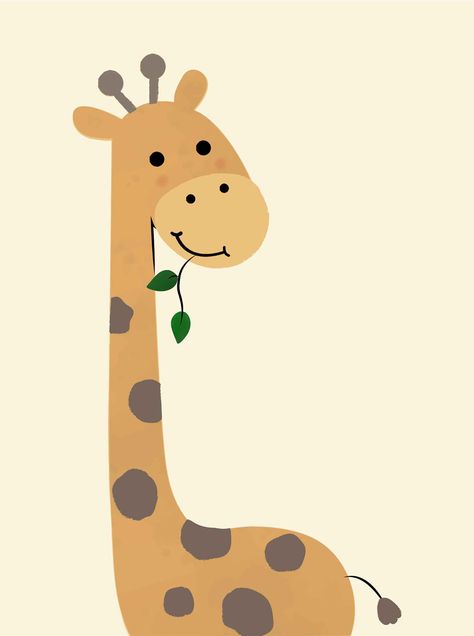 Giraffe Vector, Giraffe Cute, Giraffe Clipart, Giraffe Illustration, Cartoon Giraffe, Cute Giraffe, Free Mockup, Your Design, Animal Paintings