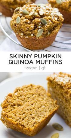 Quinoa And Pumpkin Recipes, Fiber Fueled, Aip Foods, Vegan Breads, Quinoa Muffins, Pumpkin Quinoa, Weight Watcher Desserts, Pie Cupcakes, Satisfying Eats