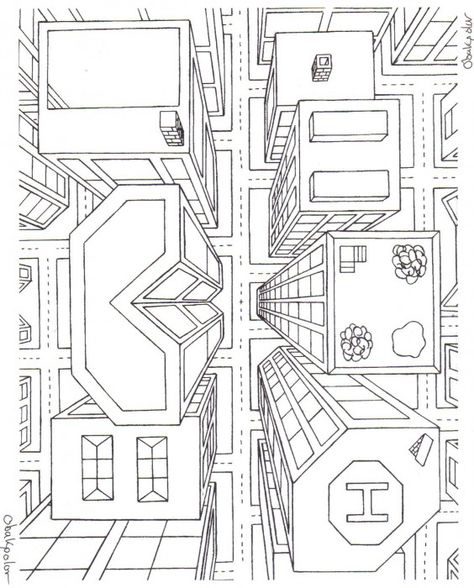 city bird's eye view drawing | Response to critique me please! Oct. 2nd, 2009 @ 10:56 AM Reply Bird Eye View Drawing, City Birds Eye View, Birds Eye View Drawing, Perspective City, Birds Eye View City, Bird Eye View, Perspective Lessons, View Drawing, Perspective Sketch