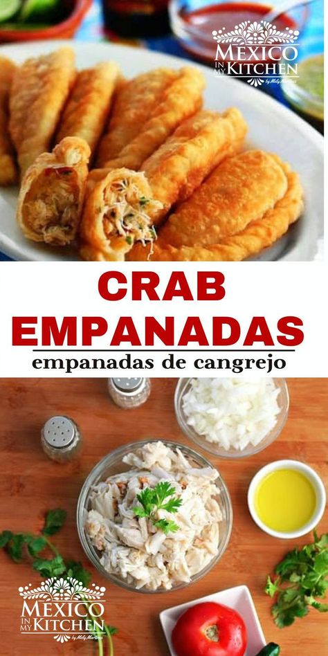 Empanadas Recipe Mexican, Crab Empanadas, Ground Beef Picadillo, Potato Ground Beef, Easy Empanadas Recipe, Beef Picadillo, Cheese Empanadas, Hand Pie Recipes, Recipe Mexican