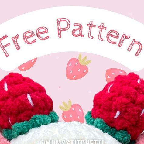 Alexandra | Hand painted safety eyes & crochet patterns on Instagram: "🍓Free Strawberry Pattern🍓  Y’all have been asking for my strawberty cow mod, and it’s finally here!   The strawberries can be used for cows, triceratops, or even on their own as a keychain. The possibilities are endless!  **If you would like a PDF version, it is available on my Etsy and Website, and it is also available for my Patreon subscribers in my ‘fan’ and ‘super fan’ tiers!** . . . . . . . #crochet #crochetlove  #crochetlover #amigurumi #amigurumiaddict #squishmallows #plushies #plushiesofinstagram #plushie #crochetplushies #crochetplushie #crochetpattern  #crochetstuffedanimals #freecrochetpattern #freecrochetpatterns #crochetpattern #crochetpatternfree #cutecrochet #freepattern #free #freeamigurumipatterns #n