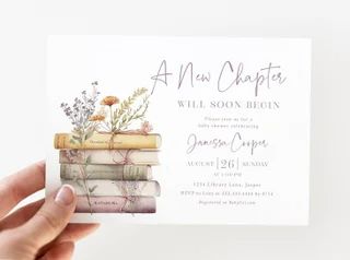 LittleCreekCreative - Etsy A New Chapter Begins, Storybook Baby Shower, Wildflower Baby Shower, Baby Shower Templates, Printable Baby Shower Invitations, Invitation Baby Shower, Mac Laptop, Shop Office, Baby Shower Theme