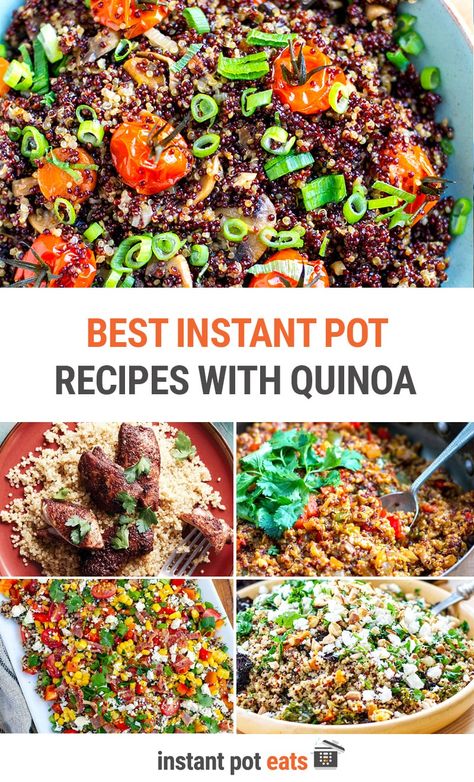 Get inspired by these healthy and delicious Instant Pot recipes with quinoa. This grain-like seed is versatile and gluten-free and can be used in cold salad recipes, hot side dishes, or even for breakfast as a porridge. When you need to plan ahead but no time to cook, it's ideal for a one-pot batch cooking meal prep for lunch throughout the week. Instant Pot Air Fryer Recipes, Recipes With Quinoa, Instant Pot Quinoa Recipes, Delicious Instant Pot Recipes, Instant Pot Air Fryer, Best Instant Pot Recipes, Recipe Quinoa, Instant Pot Quinoa, Cold Salad Recipes