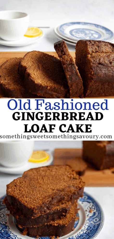 This moist and sticky gingerbread loaf cake with crystallised stem ginger pices is dark, fragrant and only gets better after a few days - that's if there's any left! It's delicious with a cup of tea or served as a pudding with lots of custard or whipped cream. #gingerbreadloafcake #gingerbreadcake #thebestgingerbreadloafcake Ginger Loaf Bread, Gingerbread Loaf Recipe Moist, Moist Gingerbread Loaf, Ginger Cake Recipe Easy, Ginger Bread Loaf Recipes, Ginger Bread Loaf, Sticky Gingerbread, Easy Lemon Drizzle Cake, Gingerbread Loaf Cake