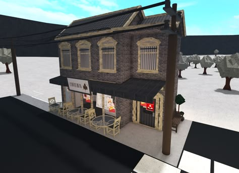 Bloxburg Barber Shop, Bloxburg Antique Shop, Bloxburg Clothes Shop, Bloxburg City Shops, Shop In Bloxburg, Bloxburg Stores Ideas, Bloxburg Town Shops, Coffee Shop Bloxburg, Bloxburg Coffee Shop