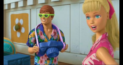 Barbie & ken Barbie And Ken Toy Story, Toy Story Of Terror, Toy Story Toons, Pixar Shorts, Toy Story 3, Barbie Ken, Hawaiian Vacation, Animation Movie, Disney Princess Art