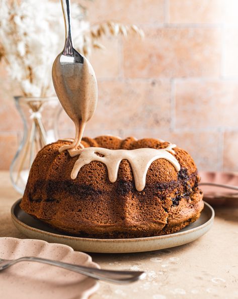 Chai Swirl Gluten Free Bundt Cake - Teri-Ann Carty Chai Bundt Cake, Gluten Free Bundt Cake, Bundt Cake Recipe, Apple Pancakes, Lemon Bundt Cake, Freshly Squeezed Orange Juice, Gluten Free Cake, Special Desserts, Chai Spice