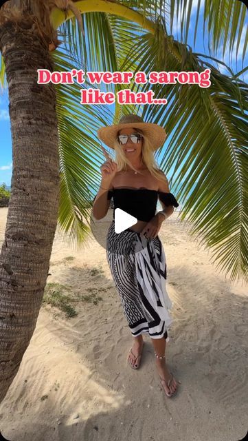 Monica D 🌺 Hawaii 🏖 Beach on Instagram: "Greetings, fashionista! Want to turn your sarong/pareo into a groovy maxi skirt? Simple! 
*
Wrap it around you, leaving one end loose. Tie it up with a tiny double knot. Then, fold the upper end outwards to form a triangle. Move that back and wrap it around your waist, tying the ends on the other side. No coconut buckle? No problem! Just make a knot and you’re good to go. And if tying the ends together seems too complicated, just fold the fabric over them and voila! Your chic maxi skirt is ready to shine! From beach to brunch in no time !
*
What do you think ? Would you wear it ?
*

Comment BEACH below to receive a DM with all outfit details ⬇ https://liketk.it/4O68r" How To Tie A Sarong, Chic Maxi Skirt, Loose Tie, Sarong Skirt, Sweet Lover, Double Knot, Hawaii Beach, Hawaii Beaches, Beach Covers