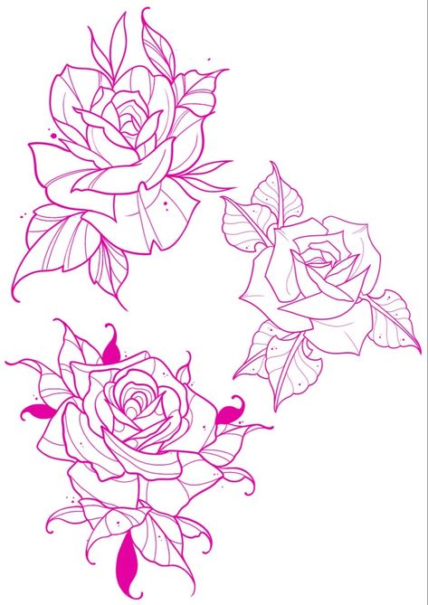 Neo Rose Tattoo, Trad Rose Tattoo Design, Neotrad Rose Tattoo Design, Neo Traditional Rose Drawing, Trad Roses Tattoo, New School Rose Tattoo Design, Neo Trad Rose Tattoo, Rose Flash Sheet, Neotraditional Flower Tattoo Designs