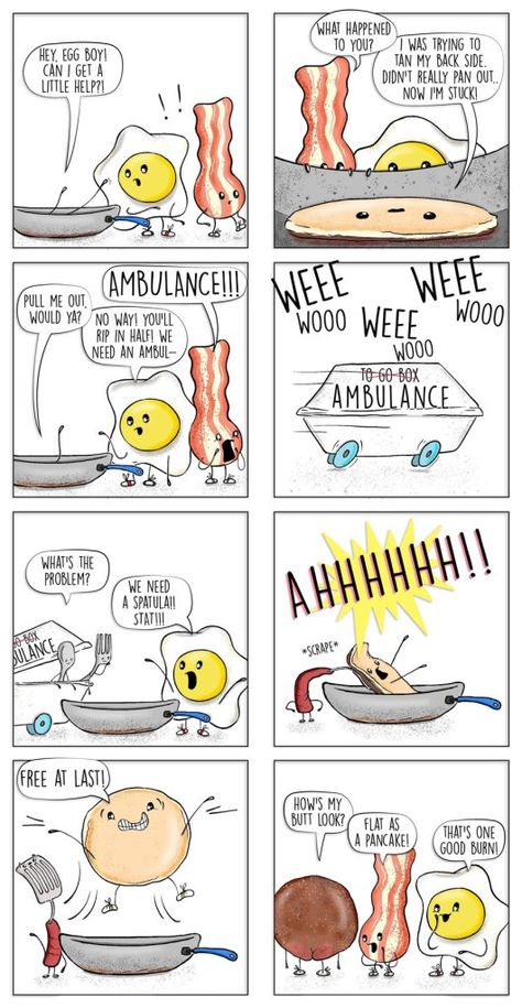 Breakfast Club Comics is a webcomic about food created by Brooke Karras in 2019. The artist’s vibrant comics are packed with surprising twists and humorous culinary puns that would make any father happy. Comic Strip About Communication, Funny Story Ideas, Easy Comics Strips, Comic Strip Drawing Ideas, Comic Strip Drawing, Strip Drawing, Ideas De Comics, Comic Strip Ideas, Comic Doodle