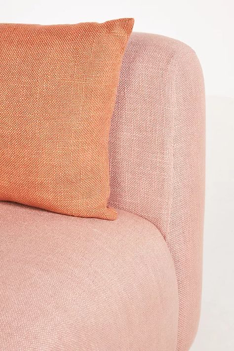 Kori Modular Armless Sofa | Anthropologie Peach Sofa, African Interior Design, African Interior, Pink Sofa, Armless Sofa, Entertaining Essentials, Linen Upholstery, Seating Arrangements, Modular Sofa