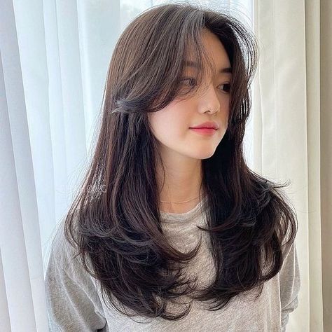 Best Curtain Bangs, Hairstyle Guide, Korean Hairstyles, Haircut For Square Face, Korean Haircut, Medium Hair Styles For Women, U Shaped Hair, Hair Inspiration Long, Hairstyles 2024