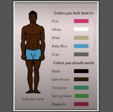 Dark Skin Men Fashion Outfits, Skin Tone Dress Color, Skin Tone Dress, Dusky Skin, Colour Combinations Fashion, Dark Skin Men, Colors For Dark Skin, Colors For Skin Tone, Quick Outfits