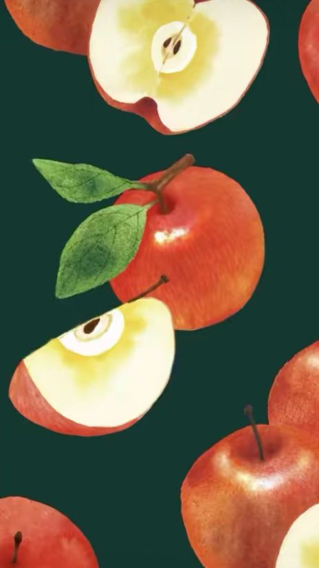 Phone Wallpaper Fruit, Apple Asthetics Wallpaper, Apple Wallpaper Fruit, Autumn Green Aesthetic, Cute Apple Wallpaper, Apple Aesthetic Wallpaper, Apple Fruit Wallpaper, Apple Wallpaper Aesthetic, Phone Backgrounds Fall