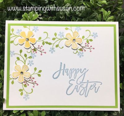 Thoughtful Blooms Stampin Up Cards, Diy Easter Cards, Stampin Up Easter Cards, Stampin Up Easter, Homemade Holiday Cards, Easter Cards Handmade, Happy Easter Card, Easter Greeting Cards, Spring Cards