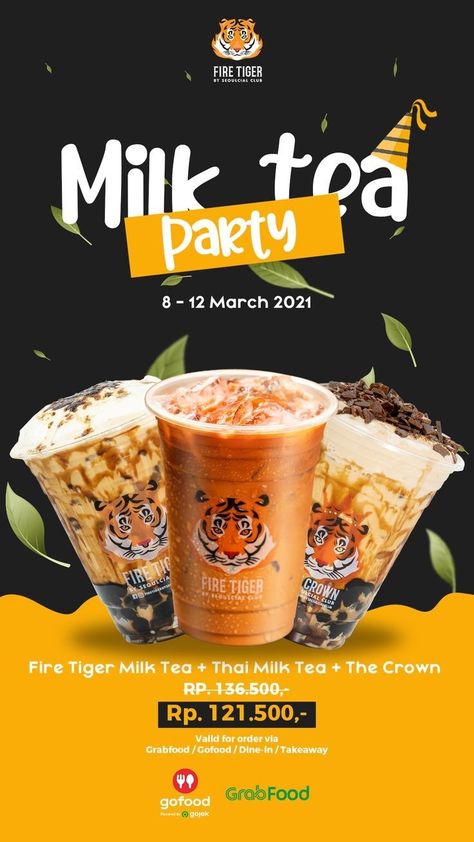 Milktea Poster Design, New Drink Poster, Milktea Poster, Tea Poster Design, Milk Tea Design, Drink Poster Design, Party Promotion, Coffee Label Design, Promotion Poster Design