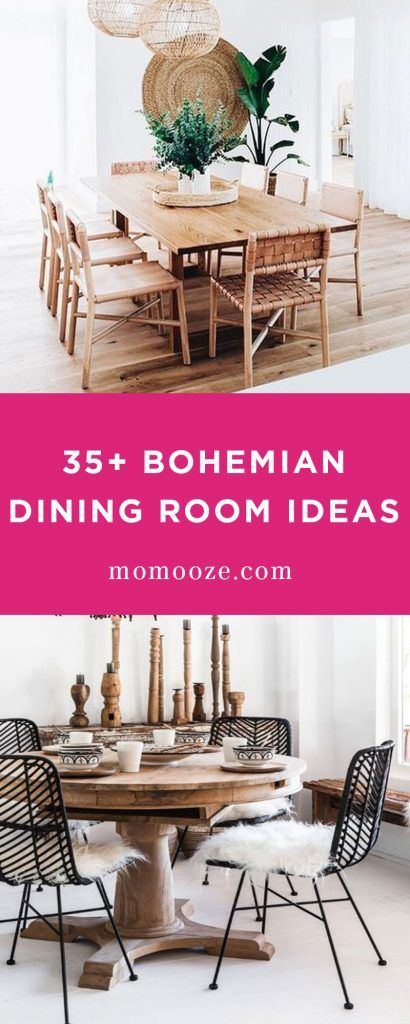 35 Gorgeous Modern Bohemian Dining Room Ideas Casual Dining Room With Sitting Area, Bohemian Dining Room Ideas, Modern Bohemian Dining Room, Modern Boho Dining Room, Boho Chic Dining Room, Boho Kitchen Table, Boho Dining Table, Aesthetic Home Decor Ideas, Room Bohemian