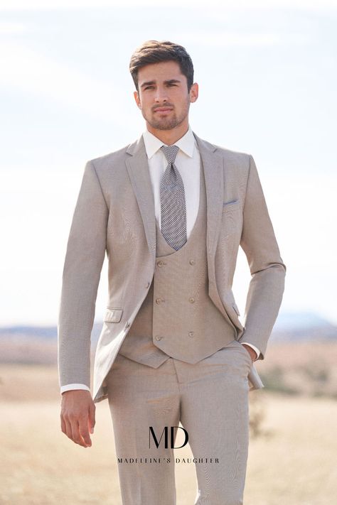 Sand Brunswick by Allure Men, tan suit, sand suit, black-tie wedding, black-tie wedding guest attire, men's formal wear, fitted suit, trim fit suit, light tan suit, bridal party inspo, groomsmen inspo, formal wear, groom attire, neutral groomsmen suits, timeless look for men, groom outfit inspo, classic suit, destination wedding, rustic wedding, groomsmen look, beach wedding suit, barn wedding suit, Madeleine's Daughter Bridal, Portsmouth NH Men Tan Suit, Dark Tan Suit, Men Groom Outfit, Neutral Groomsmen, Light Tan Suit, Sand Suit, Black Tie Wedding Guest Attire, Tan Tux, Beach Wedding Suit