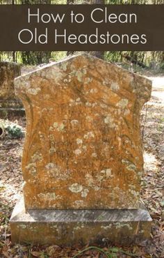 How to Clean Old Headstones / Gravestones #genealogy Clean Hacks, Homemade Toilet Cleaner, Clean Baking Pans, Hardwood Floor Cleaner, Cleaning Painted Walls, Glass Cooktop, Deep Cleaning Tips, Toilet Cleaner, After Life