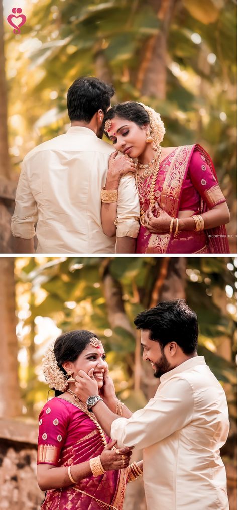 Love Story Shot - Bride and Groom in a Nice Outfits. Best Locations WeddingNet #weddingnet #indianwedding #lovestory #photoshoot #inspiration #couple #love  #destination #location #lovely #places  FOLLOW OUR INSTAGRAM @WEDDINGNET Kerala Groom, Marriage Photoshoot, Marriage Poses, Bride Groom Photoshoot, Bride Groom Poses, Indian Wedding Poses, Kerala Wedding Photography, Marriage Photography, Groom Photoshoot