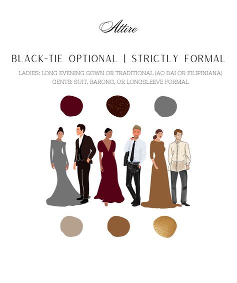 Wedding Invite Outfit, Attire Guide Wedding Invitation, Wedding Guest Dress Code Guide, Wedding Attire Invitation, Dress Code Invitation, Wedding Dress Code Guide, Wedding Attire Guide, Semi Formal Dress Code, Black Tie Wedding Attire