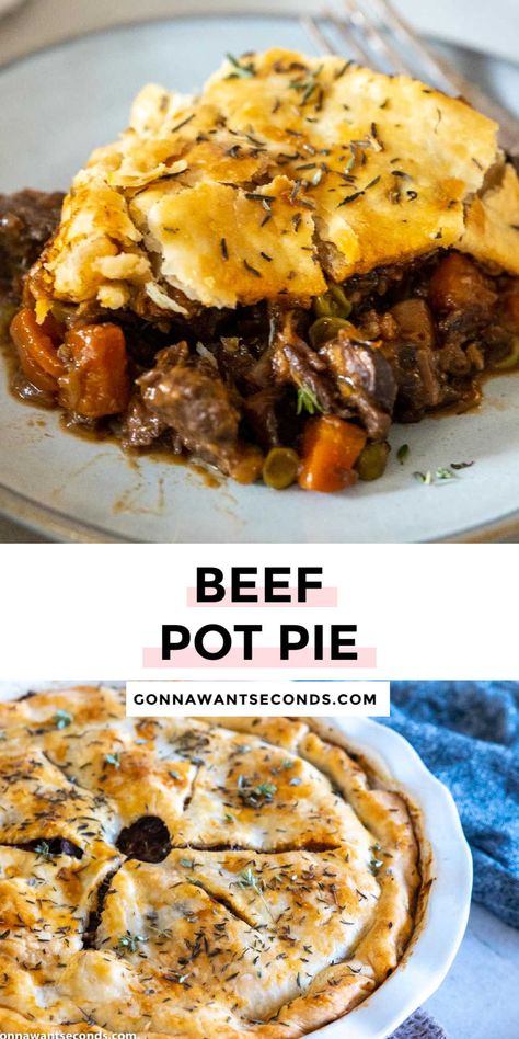 Beef Pot Pie Beef Pot Pie Recipe, Beef Pot Pie, Beef Pot Pies, Beef Pies, Pot Pies Recipes, Beef Recipes Easy, Beef Casserole, Beef Recipes For Dinner, Beef Dinner