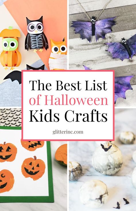 Halloween Handprint Crafts, Halloween Arts, Halloween Crafts Preschool, Ghost Crafts, Kids Craft Supplies, Fun Halloween Crafts, Halloween Arts And Crafts, Halloween Preschool, Easy Halloween Crafts