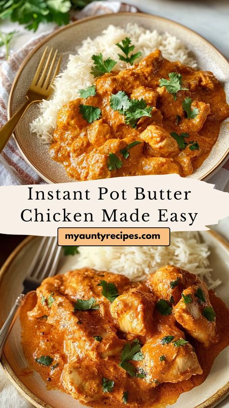 Savor the flavors of classic butter chicken with a fraction of the effort! Made creamy and perfectly seasoned in the Instant Pot, it’s a fast, comforting dinner that’s perfect for busy nights. Instant Pot Butter Chicken, Instant Pot Chicken Recipes, Comfort Dinner, Comforting Dinner, Recipes To Try At Home, Sauteed Chicken, Low Carb Dinner, Instant Pot Chicken, Butter Chicken