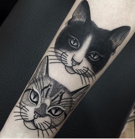 Traditional Hand Tattoo, Warrior Tattoo Sleeve, Instagram Tattoos, Harry Tattoos, Black Cat Tattoos, Upper Arm Tattoos, Cat Tattoo Designs, Warrior Tattoo, Traditional Tattoo Art