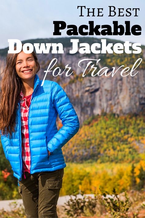 The Best Packable Down Jackets for Travel: If you're off on a trip or need something for home we've got a list of the best packable down jackets under $100! Options for men, women & kids included. Travel Jacket Women, Best Puffer Jacket, Travel Coat, Cool Pocket Knives, Puffer Jacket Style, Outfits Athletic, Travel Jacket, Best Travel Accessories, Comparison Chart