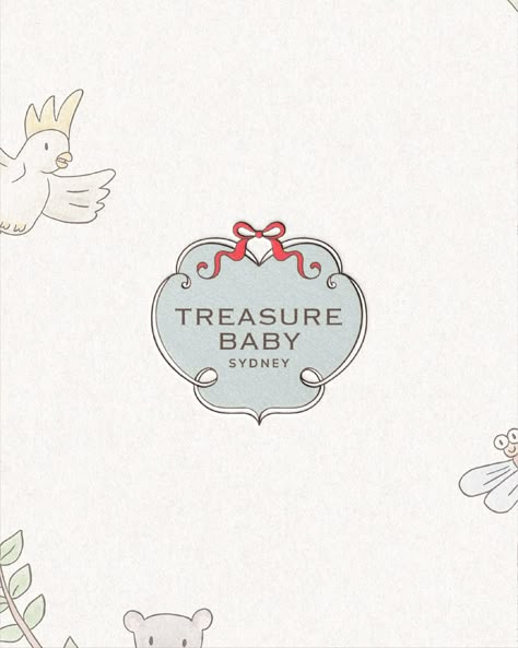 A Sneak Peek at Treasure Baby 🎀 Founded by the talented designer and mom Elizabeth Brock from Sydney, Treasure Baby offers a curated selection of premium baby products and beautiful gifts that you and your little ones will cherish for years. 👩‍🍼👶 More from this brand coming soon..☺️ ________ Logo design, whimsical brand logo, pastel baby brand, bowtie, coquette baby brand logo, bow crest design, #logodesign #brandidentity #babybrand #logodesigner #branddesign #creativelogo #coquette #wh... Baby Branding Packaging, Baby Logo Branding, Whimsical Logo, Baby Logo Design, Tulip Drawing, Mises En Page Design Graphique, Baby Animal Drawings, Crest Design, Bakery Branding