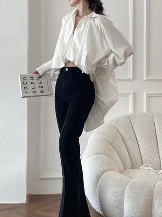 Fashion Elegant Style best-new-stream Online Shopping Page 9 | stylewe Night Club Dress, Asymmetrical Blouse, Simple Blouse, Pleated Blouse, Loose Outfit, Fashion Elegant, Blouse Outfit, Blouse Online, Collar Blouse