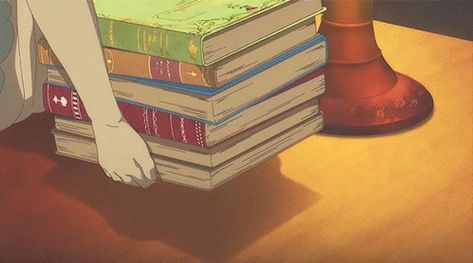 Anime Books Aesthetics, Reading Gif Aesthetic, Notion Header Gif, Aesthetic Anime Gif, Studying Gif, Reading Gif, Book Gif, Read Anime, Gif Background