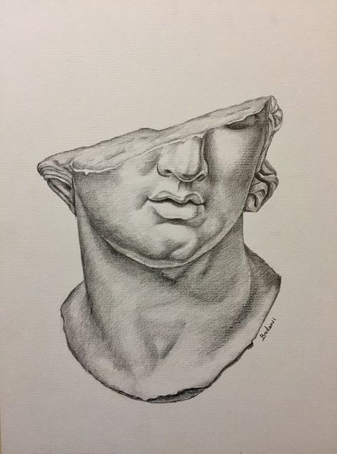 Pinterest: caitliinnlee Greek Drawing, Creepy Drawings, Arte Sketchbook, Arte Inspo, Pencil Art Drawings, A Level Art, Anatomy Art, Draw Drawing, Anaheim