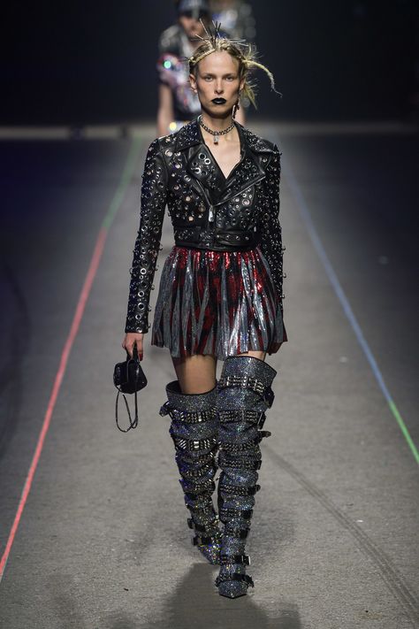 Philipp Plein Spring 2020 Menswear Fashion Show - Vogue Menswear 2020, Random Clothing, Phillips Plein, Astrology Scorpio, Mary Dress, Fashion Moodboard, Urban Fashion Trends, Neon Fashion, Weird Fashion