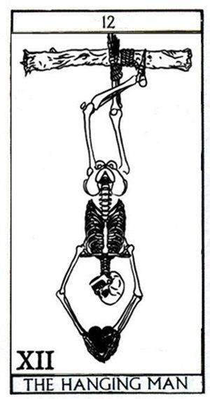 Sin Eater as Hanged Man from Tarot Hanging Skeleton Drawing, Hang Man Tattoo, Hanged Man Tarot Tattoo, The Hanged Man Tattoo, Man Eater Tattoo, Hanged Man Tattoo, Tarot Hanged Man, Skeleton Sleeve, Dnd Aasimar