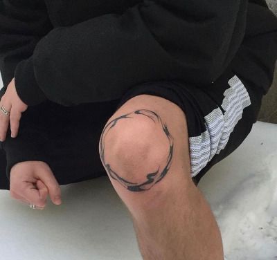 flame circle tattoo on knee Knee Tattoos, Unusual Tattoo, Simple Tattoos For Guys, Circle Tattoo, Flame Tattoos, Forarm Tattoos, Elbow Tattoos, 4 Tattoo, Doodle Tattoo