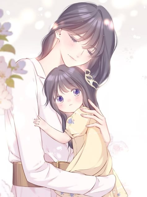 Mother And Child Drawing, Anime Couples Cuddling, Protect My Star, Anime Mom, Anime Cute Couple, Fairy Love, Tokyo Revengers Oc, Anime Black Hair