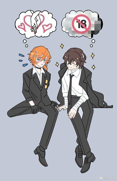 36 New One-Panel Comics About Funny Everyday Chuuya High School, Chuuya And Dazai Matching Wallpaper, Soukoku Top Chuuya Fanart, Chuuya Halloween Pfp, Dazai X Chuuya Beast Au, Chuuya Fanart Pfp, Dazai And Chuuya Anime, Dazai Kissing Chuuya, Chuuya Blushing