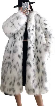 Faux Mantel, Faux Fox Fur Coat, Long Outerwear, Womens Faux Fur Coat, Long Faux Fur Coat, Long Winter Coats, Fur Coats Women, Fox Fur Coat, Snow Leopard