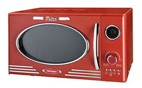 Efbe-Schott Retro Powerful Digital Microwave Oven and Gri… Red Microwave, Countertop Microwave Oven, Microwave In Kitchen, Countertop Microwave, Microwave Ovens, Toaster Oven, Microwave Oven, Micro Onde, Small Appliances