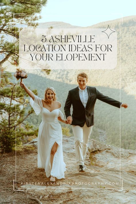 Asheville Elopement Destinations | Blue Ridge Parkway Elopement. Hi! I'm Kirsten! I am a Wedding and Elopement photographer based out of Asheville, NC that is ready to travel anywhere to capture your love story. There is nothing sweeter than an intimate wedding on a mountain top! Get inspired with blue ridge parkway elopement destination ideas, unique elopement venues, and simple outdoor elopements at kirstenalexandriaphotography.com Mountain Elopement Inspiration, Asheville Mountain Wedding, Asheville Elopement Destinations, Ashville Nc Elopement, Blue Ridge Mountains Elopement, Elope Asheville Nc, Blue Ridge Elopement, Blue Ridge Mountain Wedding Venues, Blue Ridge Parkway Wedding