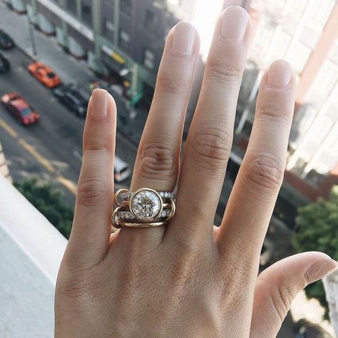 24 #NontraditionalWeddingBands That Will Turn Heads - @WhoWhatWear https://apple.news/AhXEdYFK5SZOu9Dw30-O6YA #standoutrings #dreamweddingrings #isaidyes Unique Engagement Rings Non Traditional, Engagement Rings Non Traditional, Non Traditional Wedding Ring, Nontraditional Engagement Rings, Traditional Wedding Rings, Traditional Wedding Bands, Wedding Bands For Women, Moissanite Engagement Ring White Gold, Pink Engagement Ring