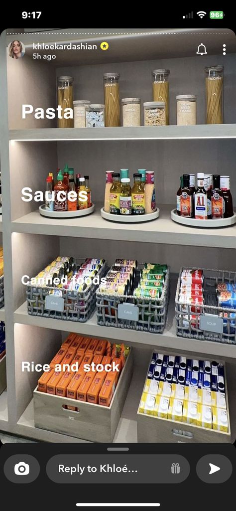 Kloe Kardashian Kitchen Organized Pantry, Khloe Kardashian Kitchen Organization, Khloe Kardashian Pantry Organization, Kylie Kardashian Pantry, Khloe Pantry, Khloe Kardashian Organization, Kardashians Pantry, Khloe Kardashian Kitchen, Kardashian Kitchen Decor