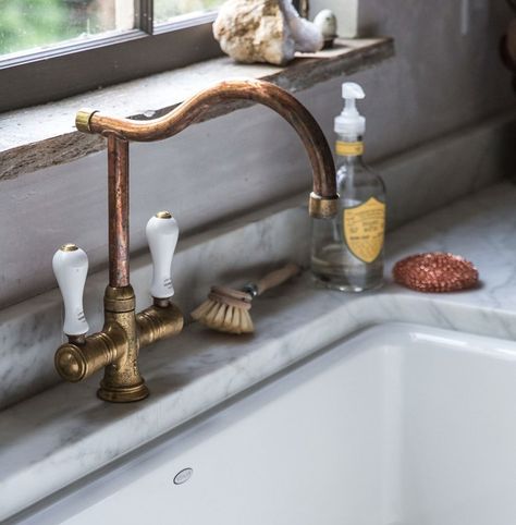 Local Milk, Sink And Faucet, Home Goods Store, Farmhouse Sink Kitchen, French Kitchen, Vintage Kitchen Decor, Kitchen Faucets, Farmhouse Sink, Beautiful Kitchen