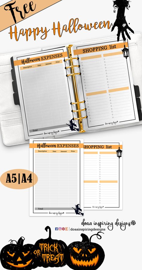 Halloween printables, free printable, printable planner, halloween decoration, halloween party , organized planner Organized Planner, Happy Planner Free Printable, Planner Freebies, Halloween Planner, Itinerary Planner, Halloween Printables Free, Monthly Planner Template, Halloween Templates, Daily Planner Pages